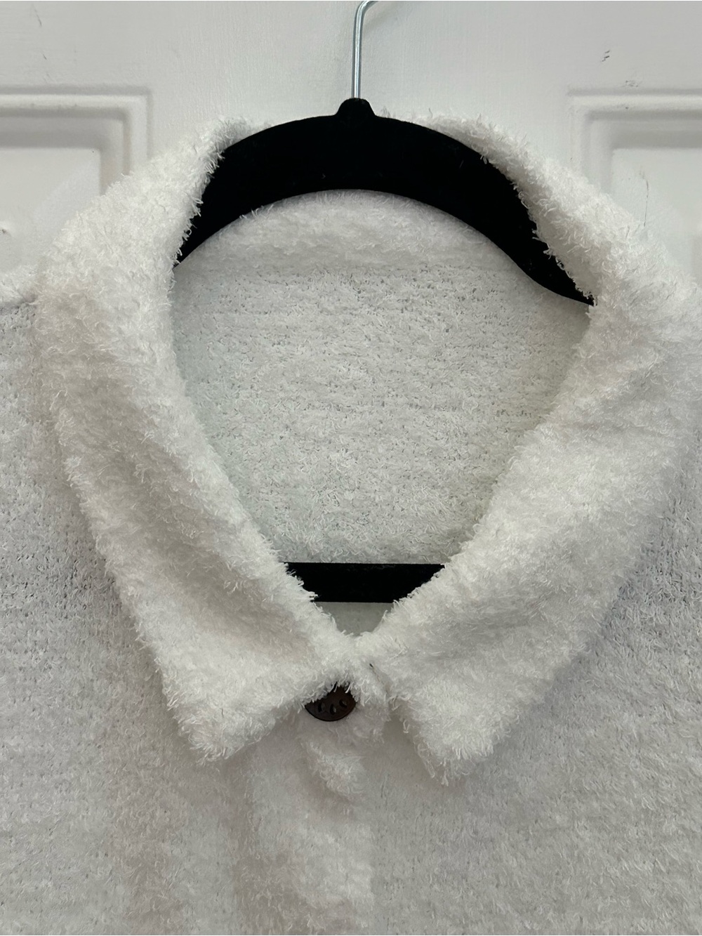 Cozy White Button-Up Shacket - Picture 7 of 9